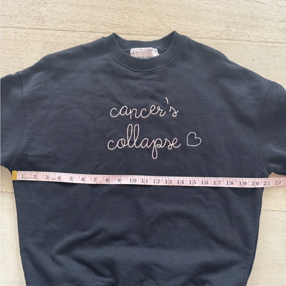 Lingua Franca RARE embroidered sweatshirt! XS Cancer’s Collapse - Picture 6 of 8